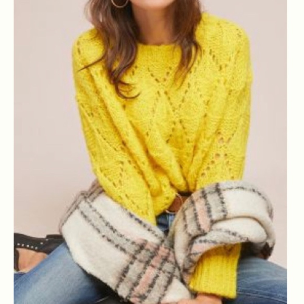 Anthropologie Sleeping on Snow Small Sweater
